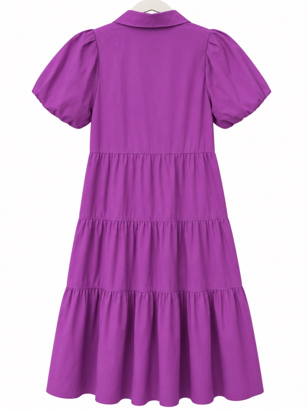 Brochu Walker Dress Purple Havana Tiered Maxi Cottagecore Teacher Button Front - Picture 3 of 6
